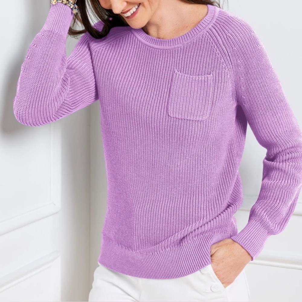Talbots Lavender Crewneck Sweater